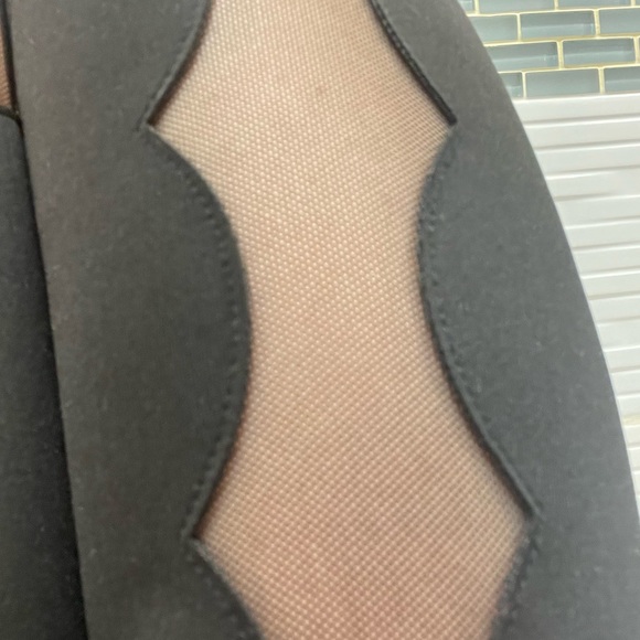 Ted Baker mesh scalloped A-Line Midi dress black size 4 - Picture 6 of 16